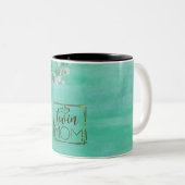 Tasse 2 Couleurs Fleurs blanches Twin Mom (Devant droit)