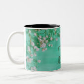 Tasse 2 Couleurs Fleurs blanches Twin Mom (Gauche)