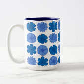 Tasse 2 Couleurs Fleurs bleu ciel modernes (Gauche)