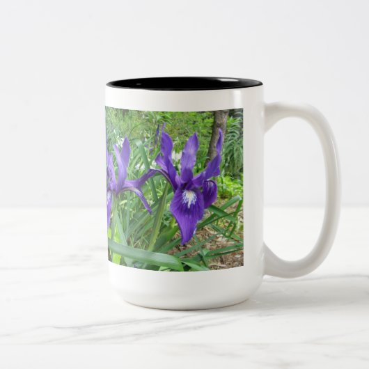 Tasse 2 Couleurs Fleurs bleues (Droit)