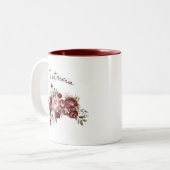 Tasse 2 Couleurs Fleurs bourguignonnes modernes (Devant gauche)