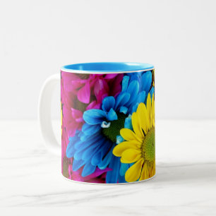 Tasse 2 Couleurs Fleurs Brillantes