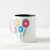 Tasse 2 Couleurs Fleurs CRNA lunaires (Devant gauche)