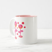 Tasse 2 Couleurs Fleurs d'amour (Devant gauche)