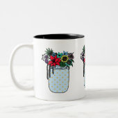 Tasse 2 Couleurs Fleurs dans un vase (Gauche)
