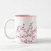 Tasse 2 Couleurs Fleurs de cerisier rose blanc (Gauche)