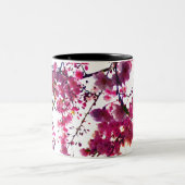 Tasse 2 Couleurs Fleurs de cerisiers roses (Centre)
