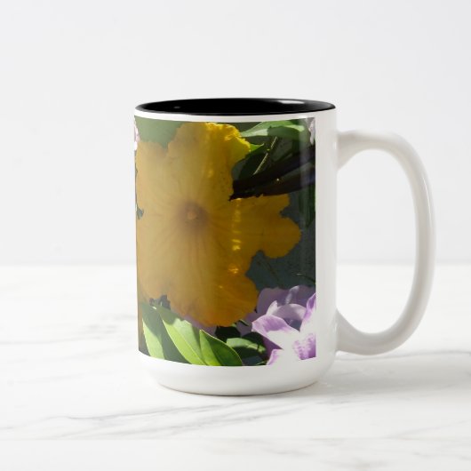TASSE 2 COULEURS FLEURS DE CITROUILLE (Droit)