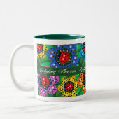 TASSE 2 COULEURS FLEURS DE COCCINELLE (Gauche)