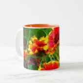 Tasse 2 Couleurs Fleurs de couverture marguerites aquarelle (Devant gauche)