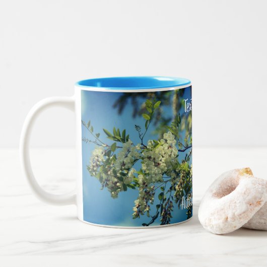 Tasse 2 Couleurs Fleurs de criquets personnalisées (Avec donut)