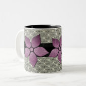 Tasse 2 Couleurs Fleurs de Damas fraisées (Devant gauche)