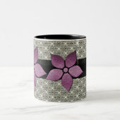 Tasse 2 Couleurs Fleurs de Damas fraisées (Centre)