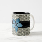 Tasse 2 Couleurs Fleurs de Damas fraisées (Devant droit)