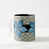 Tasse 2 Couleurs Fleurs de Damas fraisées (Devant gauche)