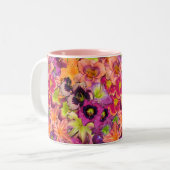 Tasse 2 Couleurs Fleurs de Daylily (Devant gauche)