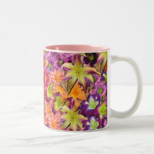 Tasse 2 Couleurs Fleurs de Daylily