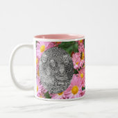 Tasse 2 Couleurs Fleurs De Faisceau Et Cadres D'Abeilles De Bumble (Gauche)