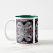 Tasse 2 Couleurs Fleurs de géranium violet Ajouter votre photo (Gauche)