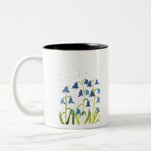 Tasse 2 Couleurs Fleurs de jacinthe des bois aquarelle nature
