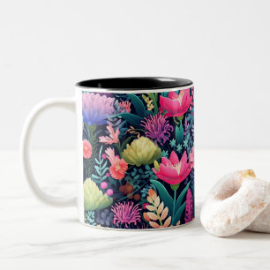 Tasse 2 Couleurs Fleurs de la mer - Jardin des fonds marins
