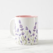 Tasse 2 Couleurs Fleurs de lavande (Devant gauche)