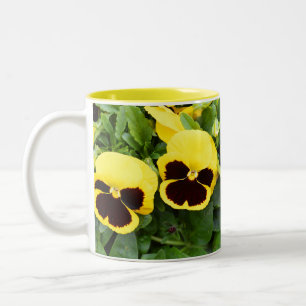 Tasse 2 Couleurs Fleurs de pansement jaune