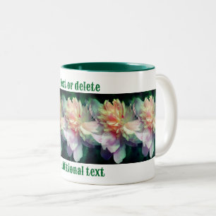 Tasse 2 Couleurs Fleurs de pivoine rose Multipliées Personnalisées