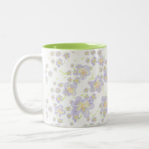Tasse 2 Couleurs Fleurs de printemps Art numérique Lilac