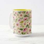 Tasse 2 Couleurs Fleurs de printemps élégantes (Devant gauche)