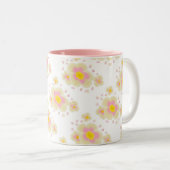 Tasse 2 Couleurs Fleurs de printemps (rose) (Devant droit)