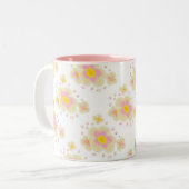 Tasse 2 Couleurs Fleurs de printemps (rose) (Devant gauche)