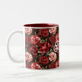 Tasse 2 Couleurs Fleurs de rose rose rouge (Gauche)