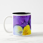 Tasse 2 Couleurs Fleurs de sansonnet flottant dans un bain d'oiseau (Gauche)