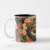 Tasse 2 Couleurs Fleurs de serpent vert (Gauche)