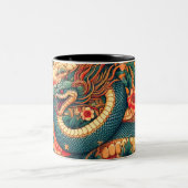 Tasse 2 Couleurs Fleurs de serpent vert (Centre)