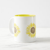 Tasse 2 Couleurs Fleurs de soleil (Devant gauche)