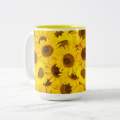 Tasse 2 Couleurs Fleurs de soleil (Devant gauche)