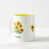 Tasse 2 Couleurs Fleurs de soleil (Devant gauche)