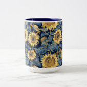 Tasse 2 Couleurs Fleurs de soleil Art Nouveau (Centre)