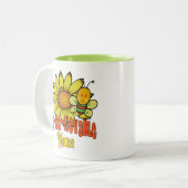 Tasse 2 Couleurs Fleurs de soleil incroyables Nana (Devant gauche)