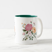 Tasse 2 Couleurs Fleurs d'eau (Devant droit)