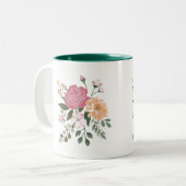 Tasse 2 Couleurs Fleurs d'eau (Devant gauche)