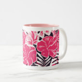 Tasse 2 Couleurs Fleurs d'Hibiscus (Devant droit)