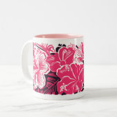 Tasse 2 Couleurs Fleurs d'Hibiscus (Devant gauche)