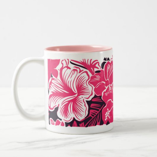 Tasse 2 Couleurs Fleurs d'Hibiscus (Gauche)