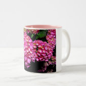 Tasse 2 Couleurs Fleurs d'hydrangée rose (Devant droit)