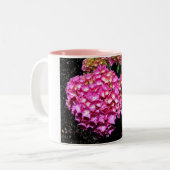 Tasse 2 Couleurs Fleurs d'hydrangée rose (Devant gauche)
