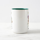 Tasse 2 Couleurs Fleurs d'Imaginaire de dragon de champignons verts (Centre)