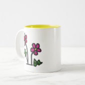 Tasse 2 Couleurs Fleurs douces (Devant gauche)